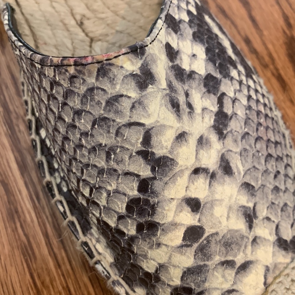 Ash Zania Snake Embossed Espadrille Sandals in Roccia, Sz 39 - Picture 12 of 13